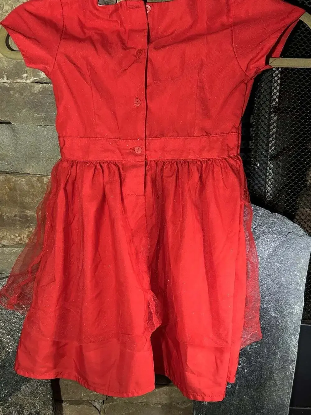 Carter’s Girls 5T Red Dress with sparkling tule Christmas